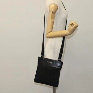 GUCCI GG Canvas Shoulder Bag Black 27639 Auth ep7170
